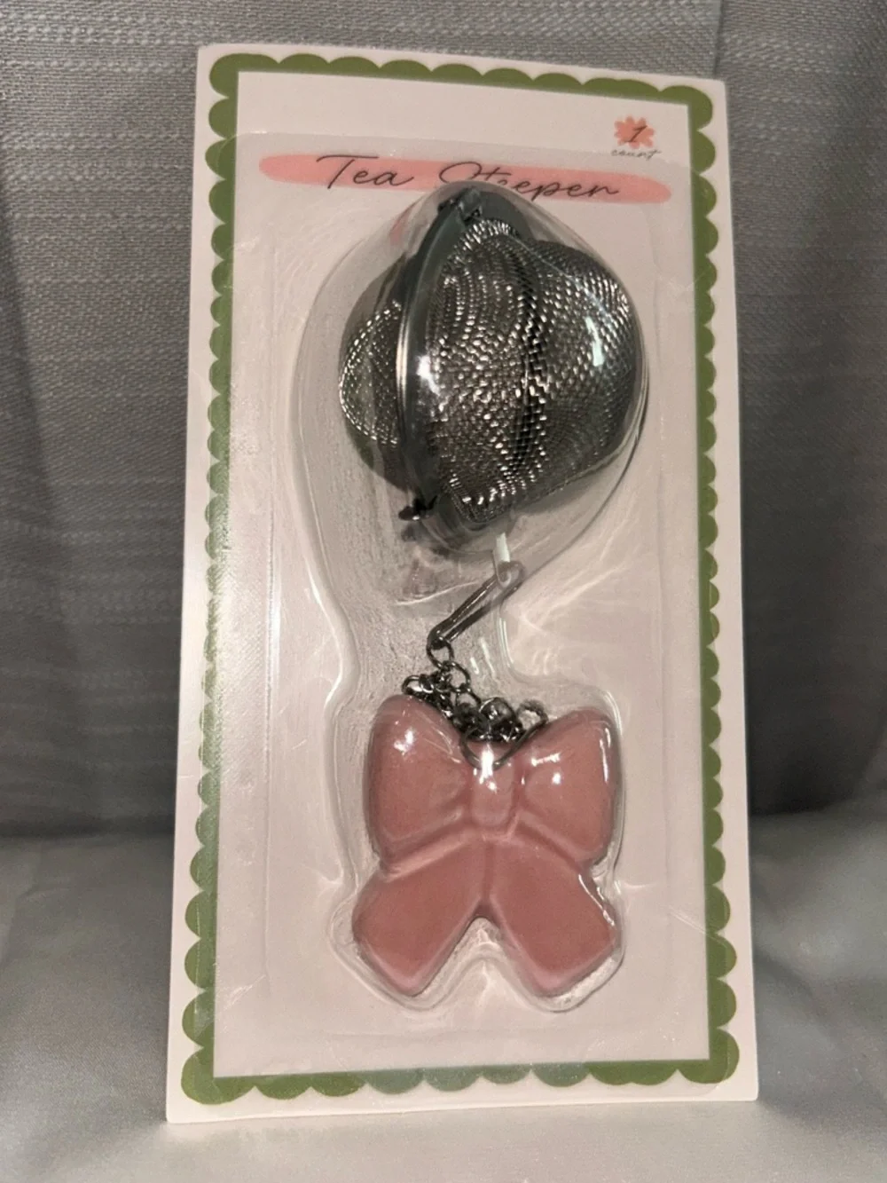 Pink BOW tea steeper for herbal teas NEW!